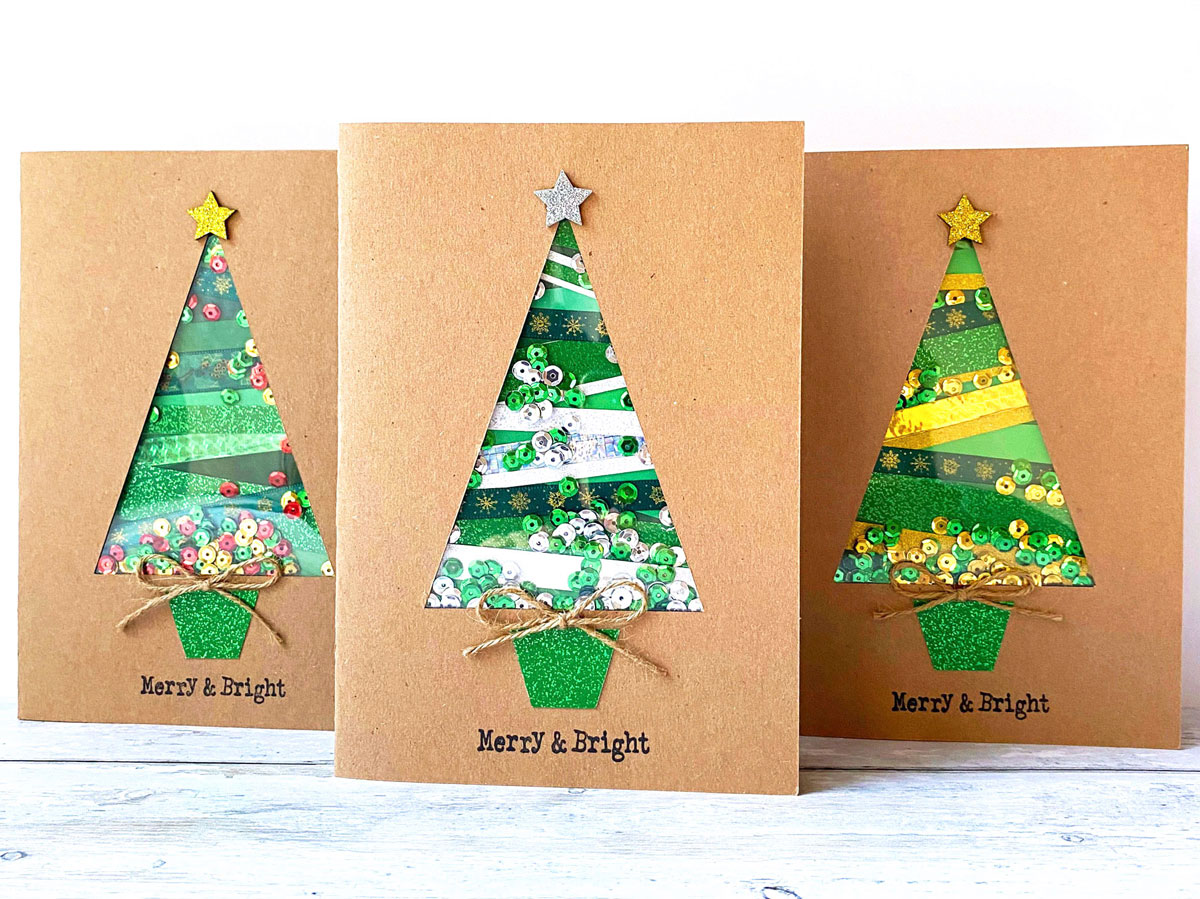 How to Make a Christmas Shaker Card Tutorial – Christmas Tree Design
