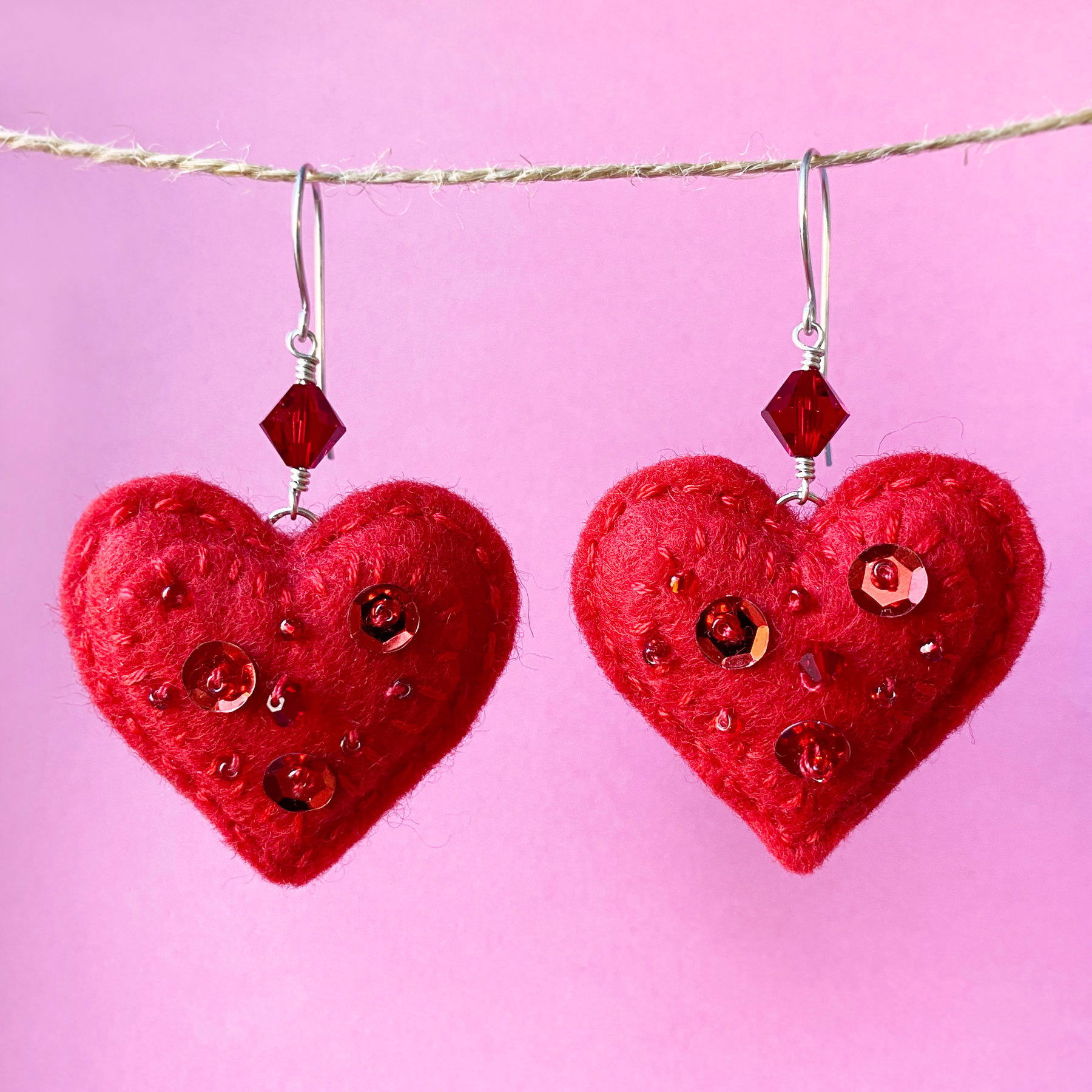 How to Make Felt Heart Earrings – A Valentine’s Craft Tutorial